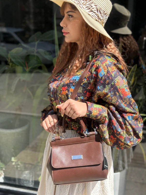 کیف زنانه روزمره مدل دولچه گابانا رنگ قهوه ای