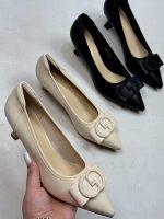 کفش زنانه مجلسی پاشنه 3 سانت بایلی کوکو مدل یراق دار رنگ بندی