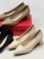 کفش زنانه مجلسی پاشنه 7 سانت پهن بایلی کوکو مدل ساده رنگ بندی