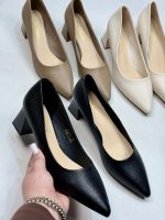 کفش زنانه مجلسی پاشنه 7 سانت پهن بایلی کوکو مدل ساده رنگ بندی