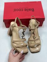 کفش زنانه مجلسی برند بایلی کوکو مدل یراق ysl نسکافه ای