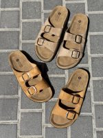 صندلV7 دو سگک جیر نسکافه ای و خردلی