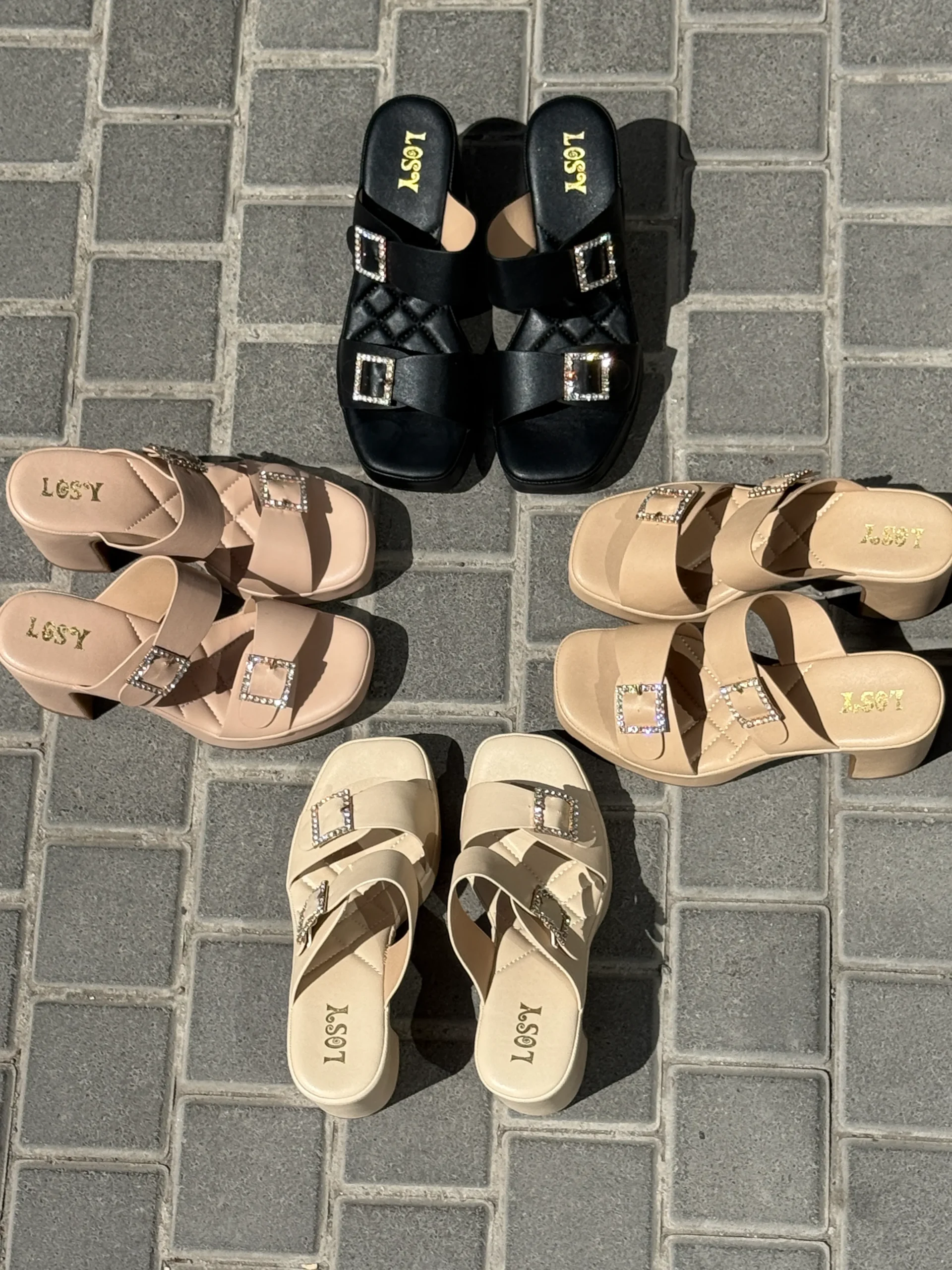 imported-sandals-8cm-heel-gold-hardware-code-h1431 (8) صندل وارداتی H1431 - تصویر 1