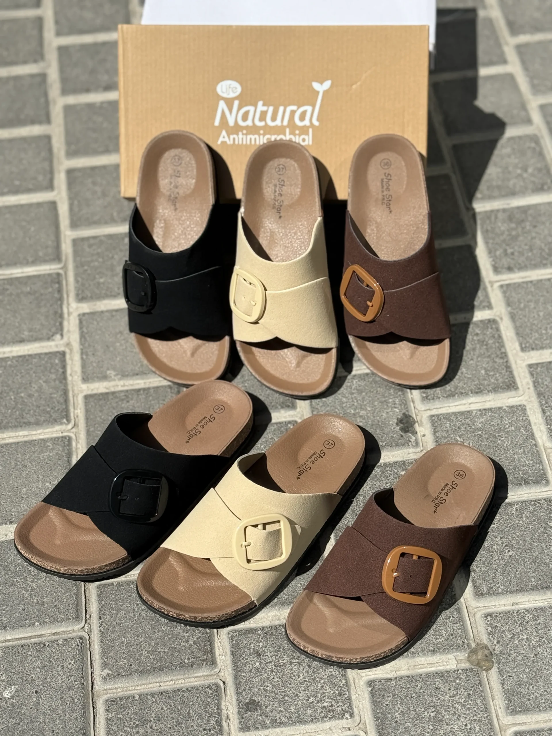 women's-single-buckle-suede-sandals-code2855-1 (6) صندل جیر تک سگک 2855-1 - تصویر 1