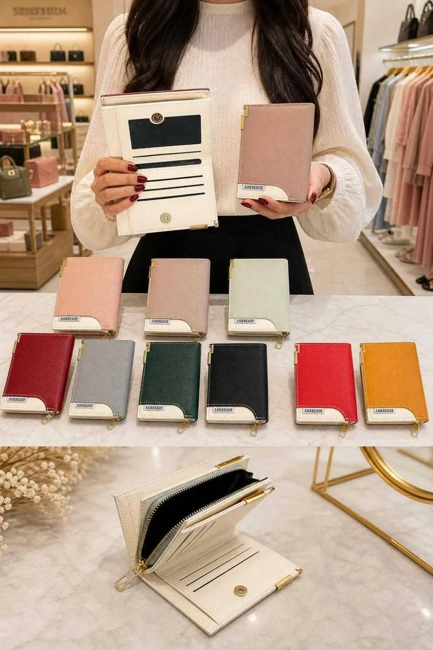 code-14-45-stainless-steel-wallet-with-a-back-zipper کیف پول پشت زیپ استیل 45_14 - تصویر 1