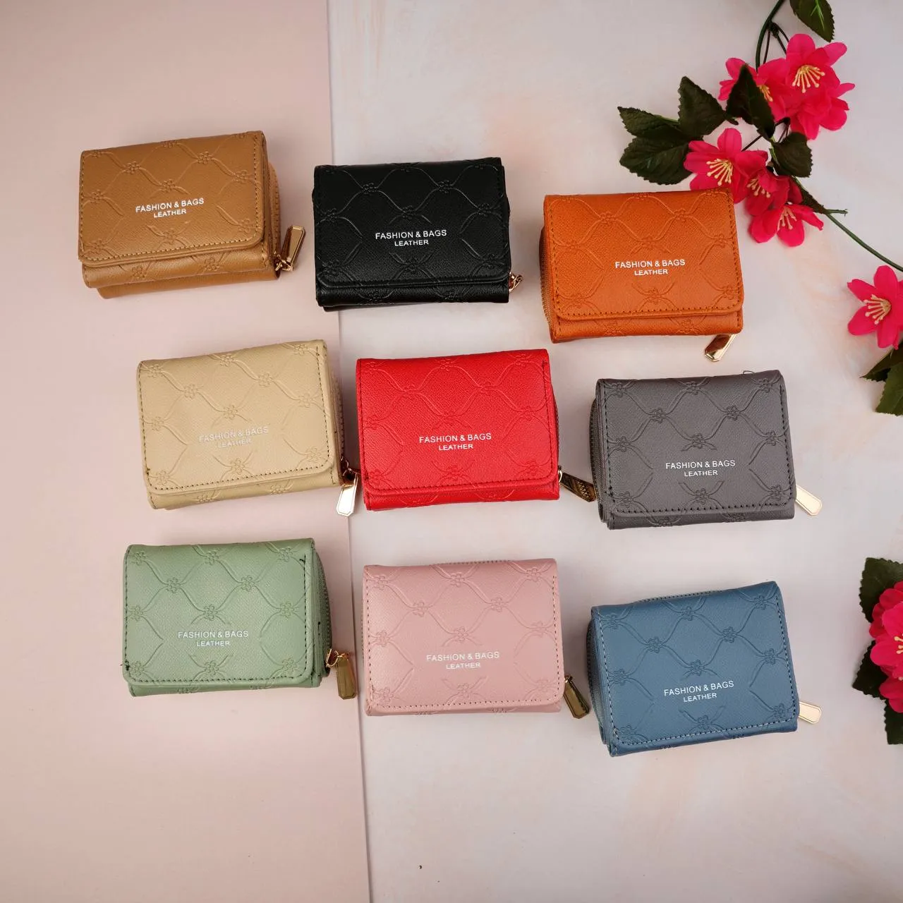 code-28-345-diamond-patterned-floral-wallet (1) کیف پول لوزی گل 28_345 - تصویر 1