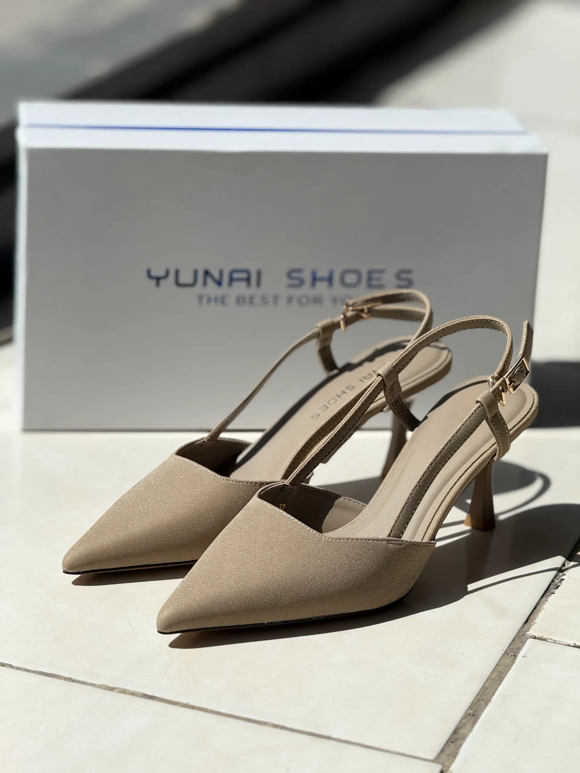 code-yq6306-women-heeled-slingback-shoes (2) پاشنه YUNAI YQ6306 - تصویر 1
