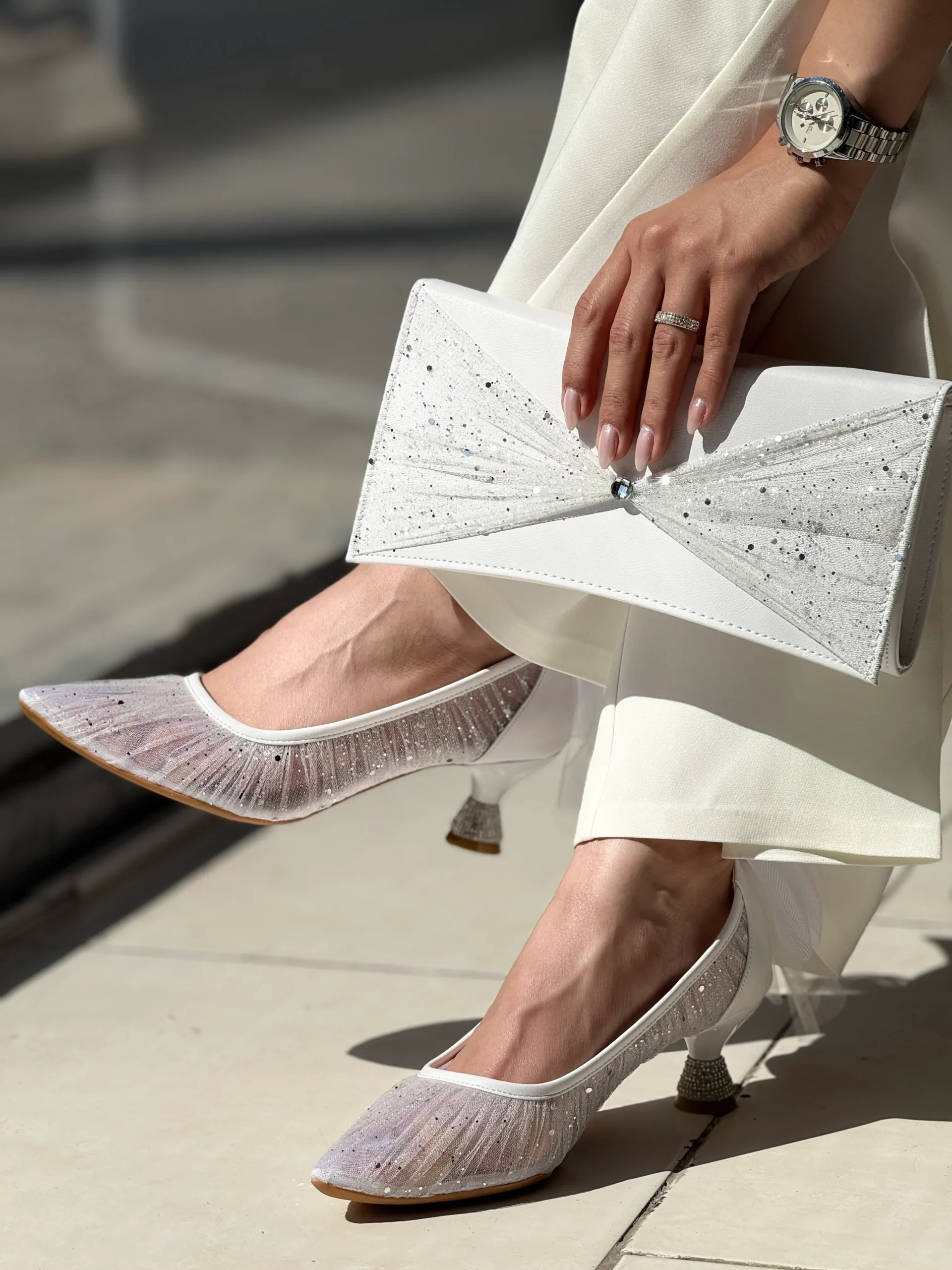 code-483-new-5cm-bridal-shoes-with-lace-detail (1) 483 پنج سانت تور جدید - تصویر 1